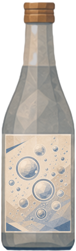 Sparkling Sake bottle illustration