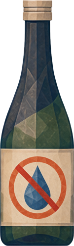 Genshu sake bottle illustration